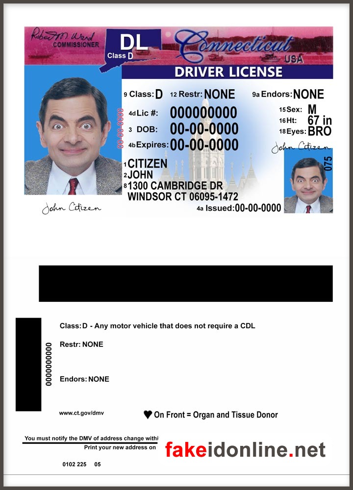 Connecticut Driver License New 1200dpi
